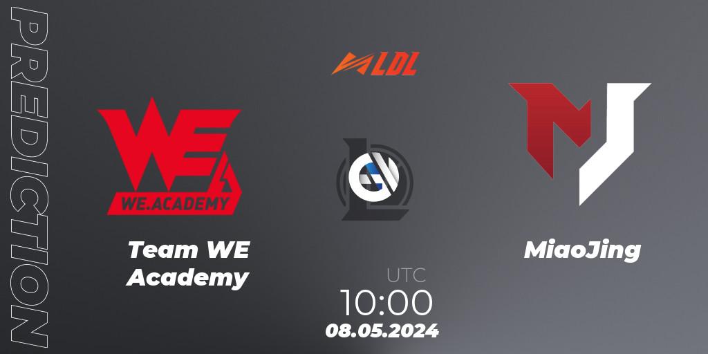 Prognose für das Spiel Team WE Academy VS MiaoJing. 08.05.2024 at 10:00. LoL - LDL 2024 - Stage 2