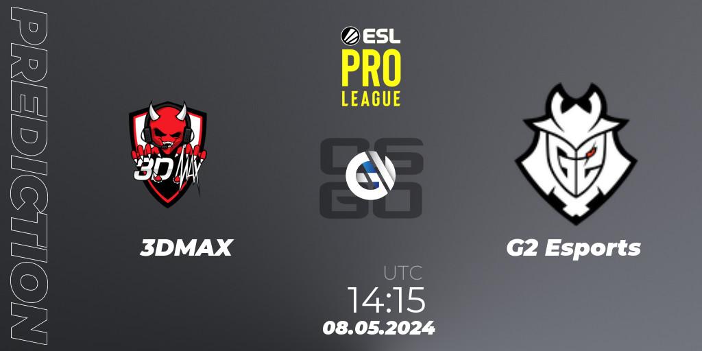 Prognose für das Spiel 3DMAX VS G2 Esports. 08.05.24. CS2 (CS:GO) - ESL Pro League Season 19