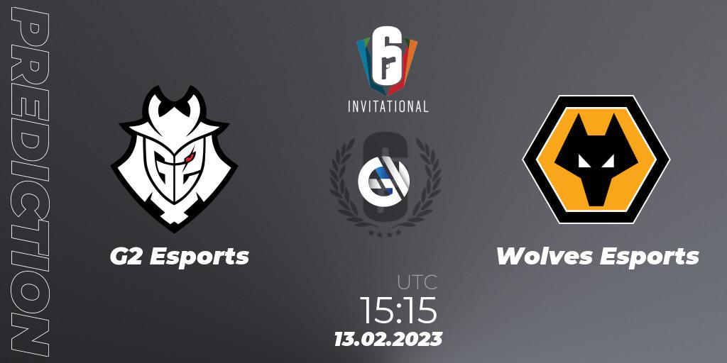 Prognose für das Spiel G2 Esports VS Wolves Esports. 13.02.2023 at 15:15. Rainbow Six - Six Invitational 2023
