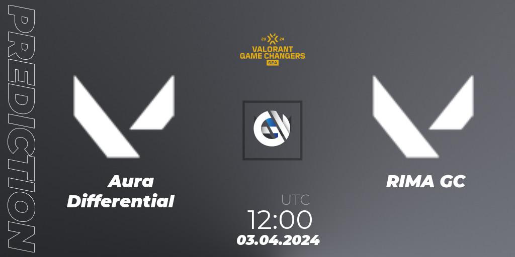 Prognose für das Spiel Aura Differential VS RIMA GC. 03.04.2024 at 12:00. VALORANT - VCT 2024: Game Changers SEA Stage 1