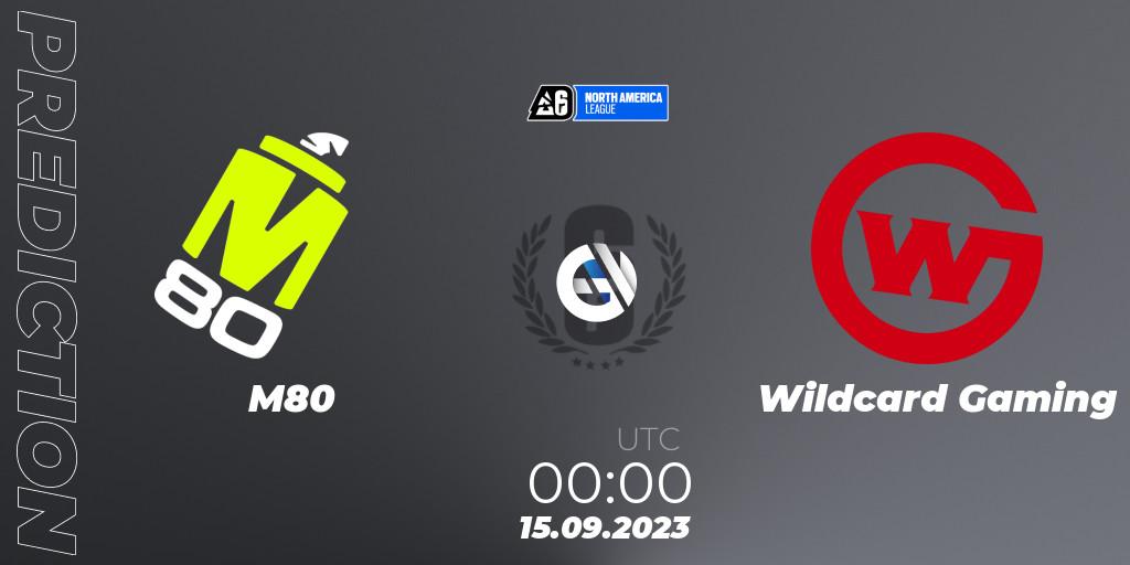 Prognose für das Spiel M80 VS Wildcard Gaming. 15.09.2023 at 00:00. Rainbow Six - North America League 2023 - Stage 2