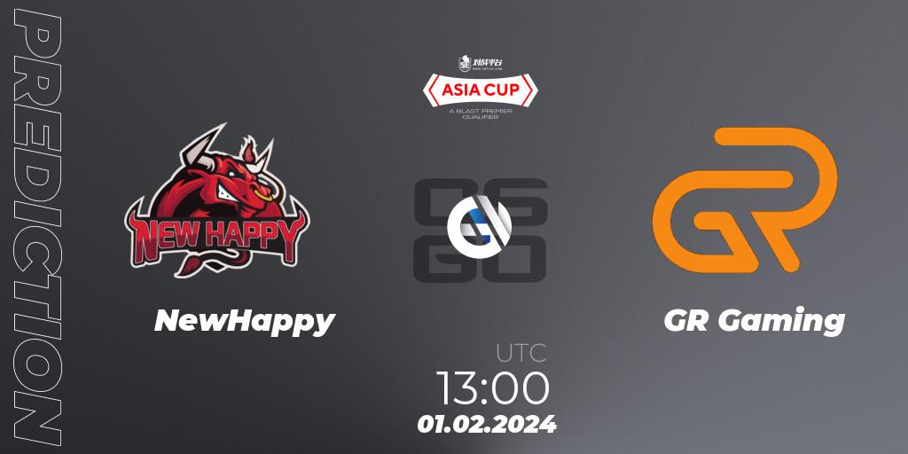 Prognose für das Spiel NewHappy VS GR Gaming. 01.02.2024 at 13:00. Counter-Strike (CS2) - 5E Arena Asia Cup Spring 2024 - BLAST Premier Qualifier