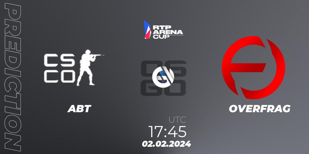 Prognose für das Spiel ABT VS OVERFRAG. 02.02.24. CS2 (CS:GO) - RTP Arena Cup 2024
