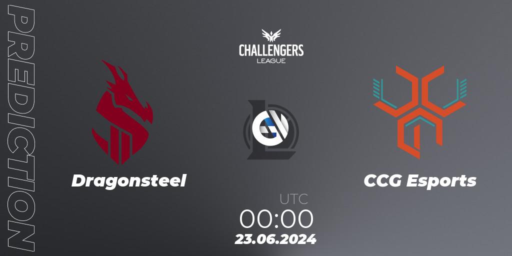 Prognose für das Spiel Dragonsteel VS CCG Esports. 23.06.2024 at 00:00. LoL - NACL Summer 2024 - Group Stage