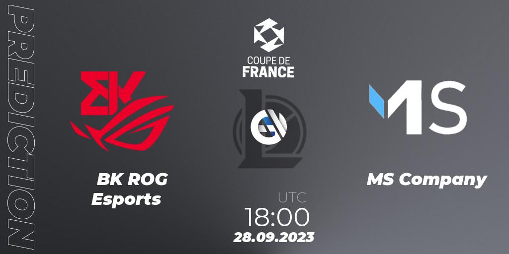 Prognose für das Spiel BK ROG Esports VS MS Company. 28.09.2023 at 18:00. LoL - Coupe de France 2023
