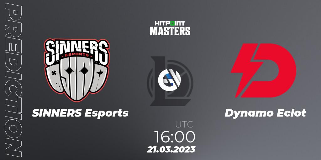 Prognose für das Spiel SINNERS Esports VS Dynamo Eclot. 21.03.23. LoL - Hitpoint Masters Spring 2023