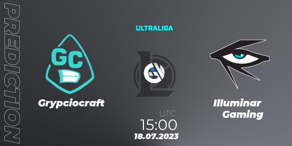 Prognose für das Spiel Grypciocraft VS Illuminar Gaming. 18.07.2023 at 15:00. LoL - Ultraliga Season 10 2023 Regular Season