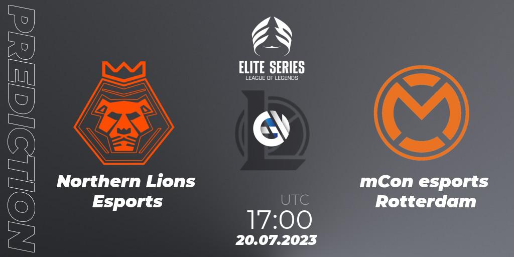 Prognose für das Spiel Northern Lions Esports VS mCon esports Rotterdam. 20.07.23. LoL - Elite Series Summer 2023