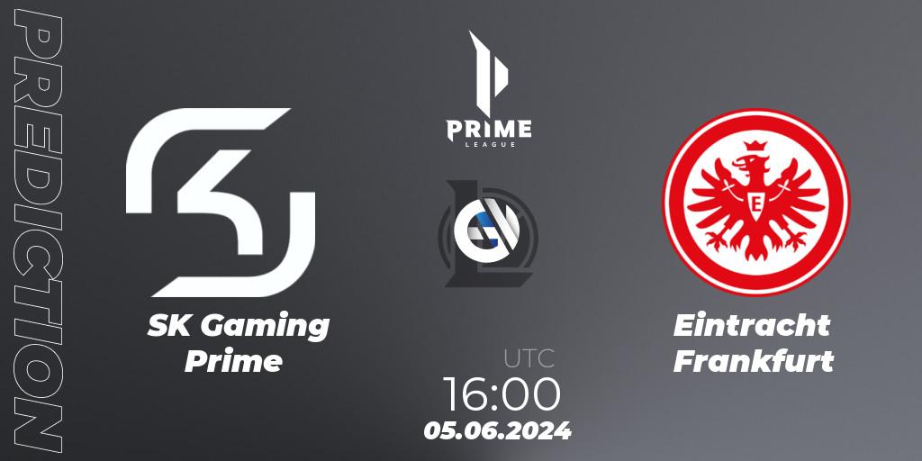 Prognose für das Spiel SK Gaming Prime VS Eintracht Frankfurt. 05.06.2024 at 16:00. LoL - Prime League Summer 2024