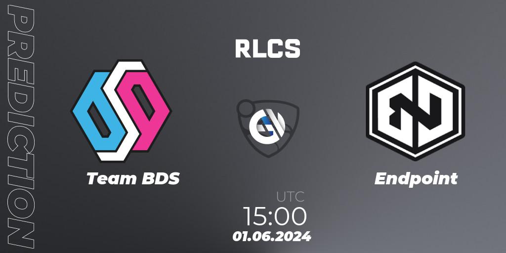Prognose für das Spiel Team BDS VS Endpoint. 01.06.2024 at 15:00. Rocket League - RLCS 2024 - Major 2: EU Open Qualifier 6