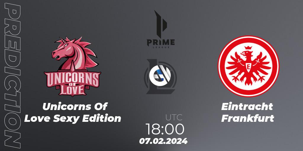 Prognose für das Spiel Unicorns Of Love Sexy Edition VS Eintracht Frankfurt. 07.02.24. LoL - Prime League Spring 2024 - Group Stage