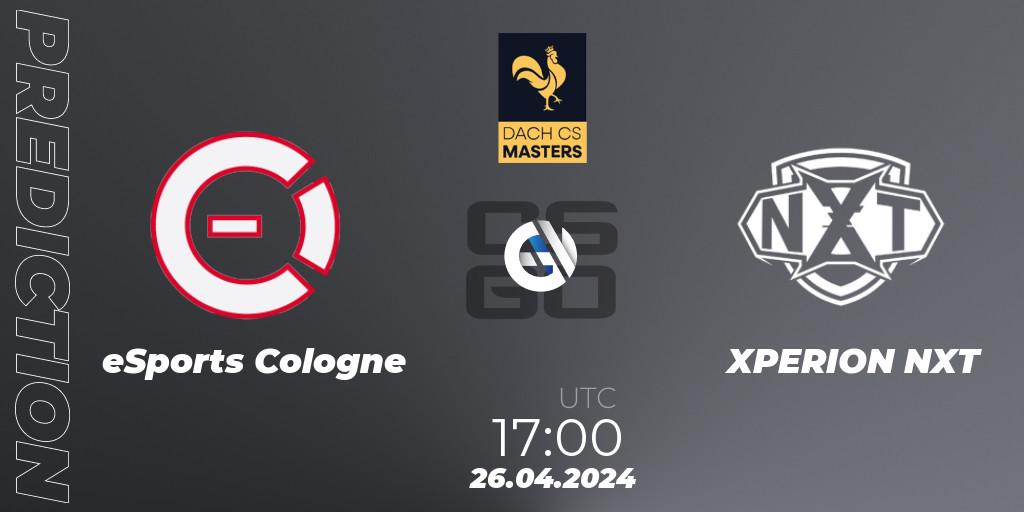 Prognose für das Spiel eSports Cologne VS XPERION NXT. 22.04.2024 at 18:00. Counter-Strike (CS2) - DACH CS Masters Season 1: Division 2