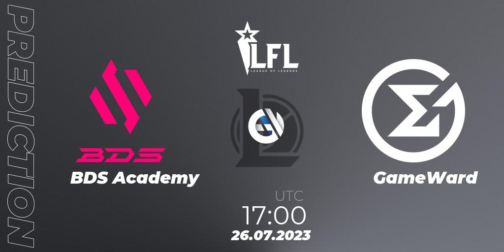 Prognose für das Spiel BDS Academy VS GameWard. 26.07.2023 at 17:00. LoL - LFL Summer 2023 - Group Stage