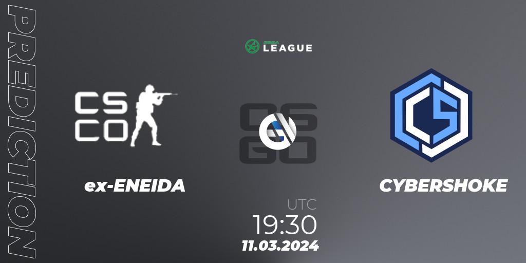 Prognose für das Spiel ex-ENEIDA VS CYBERSHOKE. 11.03.24. CS2 (CS:GO) - ESEA Season 48: Advanced Division - Europe