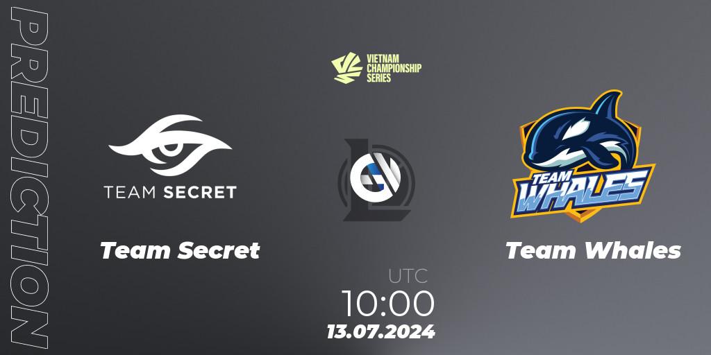 Prognose für das Spiel Team Secret VS Team Whales. 26.07.2024 at 10:00. LoL - VCS Summer 2024 - Group Stage