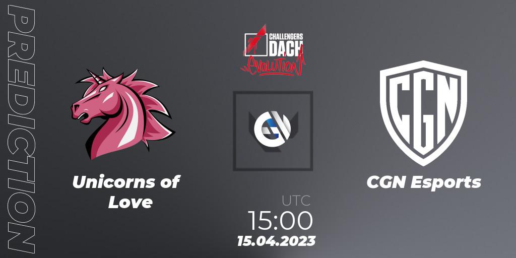 Prognose für das Spiel Unicorns of Love VS CGN Esports. 15.04.2023 at 15:00. VALORANT - VALORANT Challengers DACH: Evolution Split 2 - Regular Season