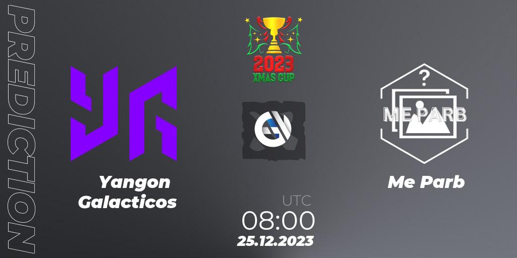 Prognose für das Spiel Yangon Galacticos VS Me Parb. 25.12.2023 at 08:05. Dota 2 - Xmas Cup 2023
