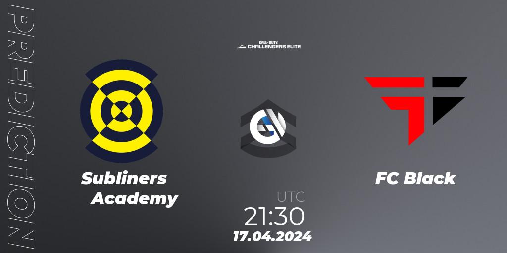 Prognose für das Spiel Subliners Academy VS FC Black. 17.04.2024 at 21:30. Call of Duty - Call of Duty Challengers 2024 - Elite 2: NA
