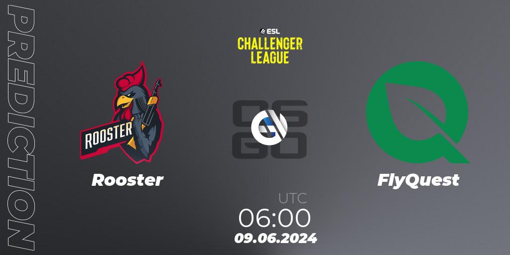 Prognose für das Spiel Rooster VS FlyQuest. 09.06.2024 at 06:00. Counter-Strike (CS2) - ESL Challenger League Season 47: Oceania