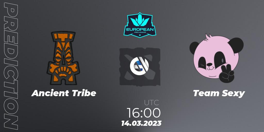 Prognose für das Spiel Ancient Tribe VS Team Sexy. 14.03.2023 at 16:38. Dota 2 - European Pro League Season 7