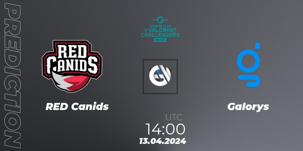 Prognose für das Spiel RED Canids VS Galorys. 13.04.2024 at 14:00. VALORANT - VALORANT Challengers Brazil 2024: Split 1