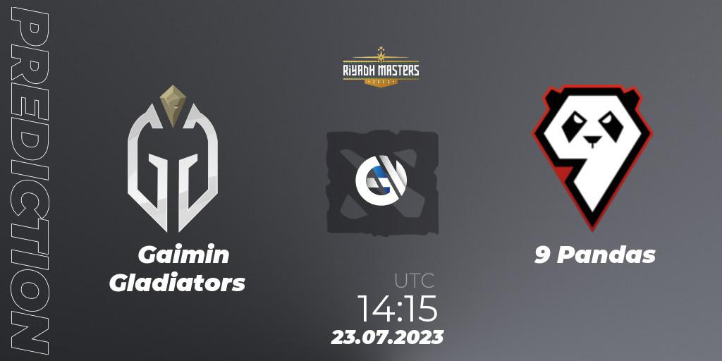 Prognose für das Spiel Gaimin Gladiators VS 9 Pandas. 23.07.2023 at 14:30. Dota 2 - Riyadh Masters 2023 - Group Stage