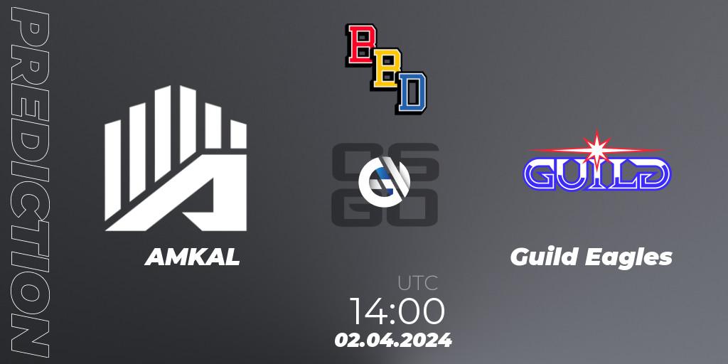 Prognose für das Spiel AMKAL VS Guild Eagles. 02.04.2024 at 14:00. Counter-Strike (CS2) - BetBoom Dacha Belgrade 2024: European Qualifier