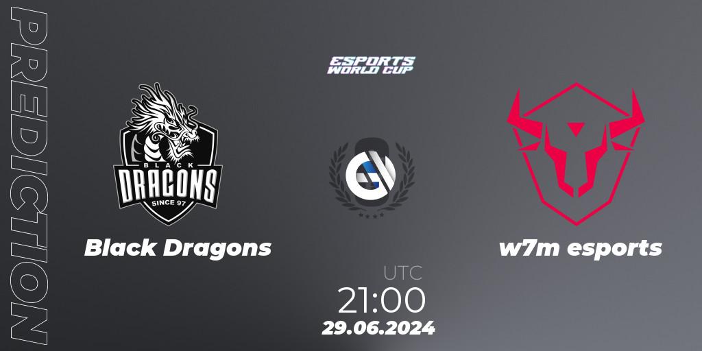 Prognose für das Spiel Black Dragons VS w7m esports. 30.06.2024 at 00:30. Rainbow Six - Esports World Cup 2024: Brazil CQ