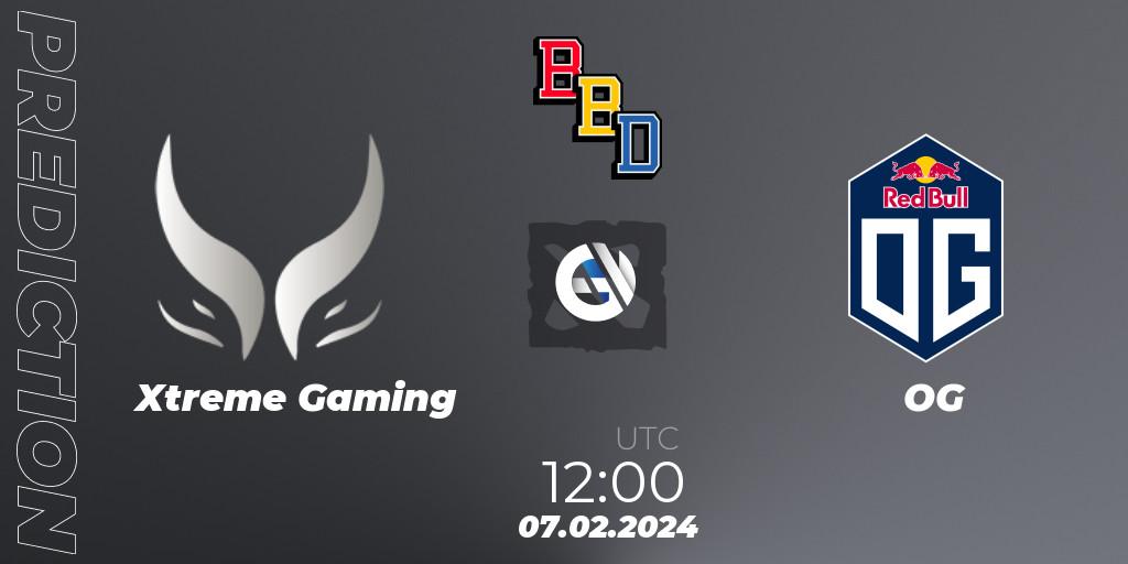Prognose für das Spiel Xtreme Gaming VS OG. 07.02.24. Dota 2 - BetBoom Dacha Dubai 2024