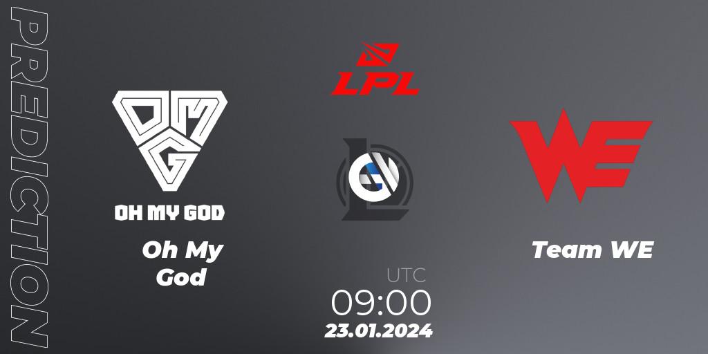 Prognose für das Spiel Oh My God VS Team WE. 23.01.24. LoL - LPL Spring 2024 - Group Stage