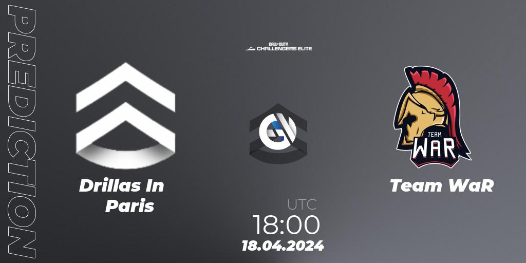 Prognose für das Spiel Drillas In Paris VS Team WaR. 18.04.2024 at 18:00. Call of Duty - Call of Duty Challengers 2024 - Elite 2: EU