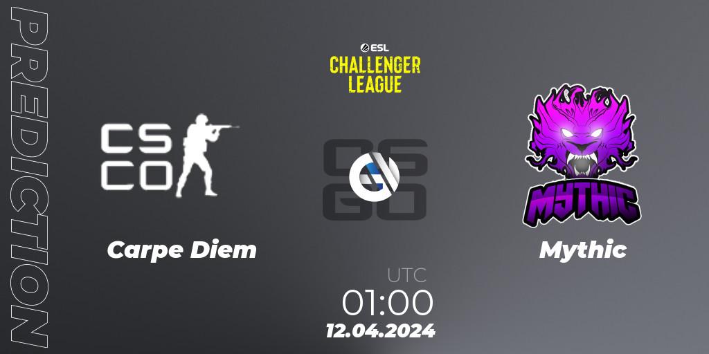 Prognose für das Spiel Carpe Diem VS Mythic. 12.04.24. CS2 (CS:GO) - ESL Challenger League Season 47: North America