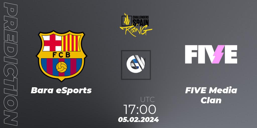 Prognose für das Spiel Barça eSports VS FIVE Media Clan. 05.02.24. VALORANT - VALORANT Challengers 2024 Spain: Rising Split 1