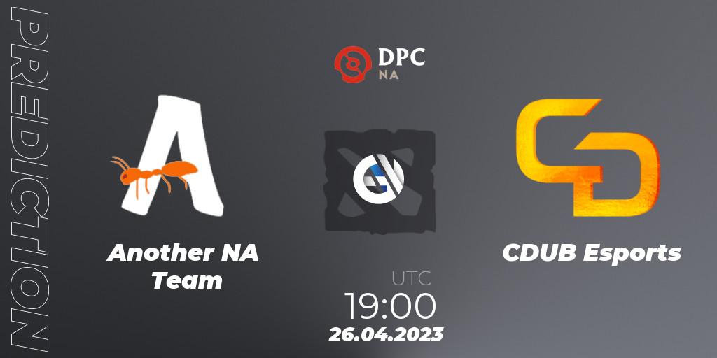 Prognose für das Spiel Another NA Team VS CDUB Esports. 26.04.23. Dota 2 - DPC 2023 Tour 2: NA Division II (Lower)