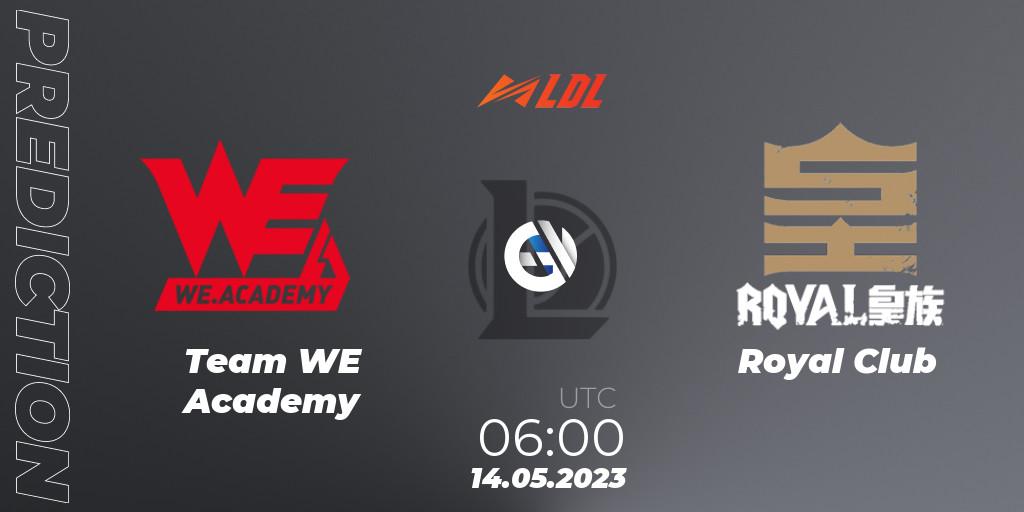 Prognose für das Spiel Team WE Academy VS Royal Club. 14.05.2023 at 06:00. LoL - LDL 2023 - Regular Season - Stage 2
