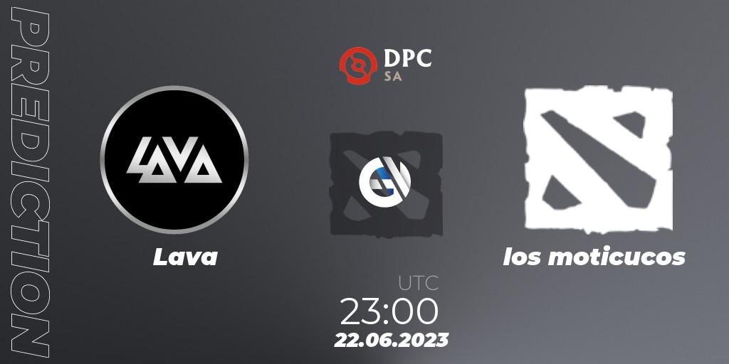 Prognose für das Spiel Lava VS los moticucos. 22.06.2023 at 23:03. Dota 2 - DPC 2023 Tour 3: SA Division II (Lower)