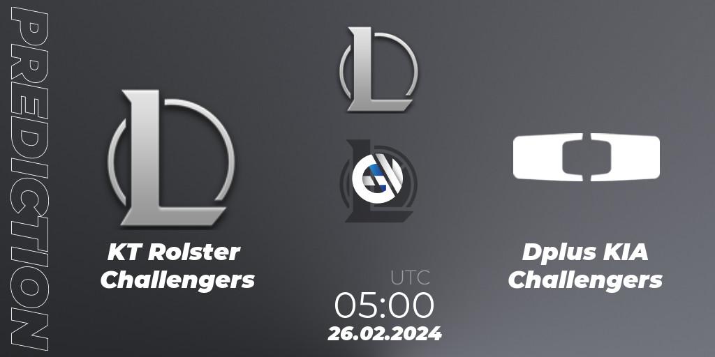 Prognose für das Spiel KT Rolster Challengers VS Dplus KIA Challengers. 26.02.24. LoL - LCK Challengers League 2024 Spring - Group Stage