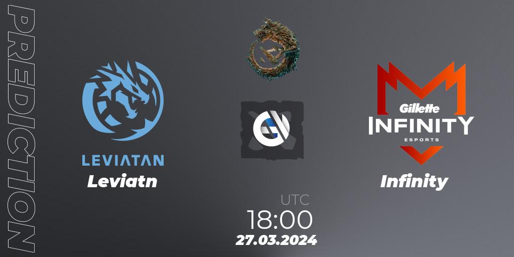 Prognose für das Spiel Leviatán VS Infinity. 27.03.24. Dota 2 - PGL Wallachia Season 1: South America Closed Qualifier