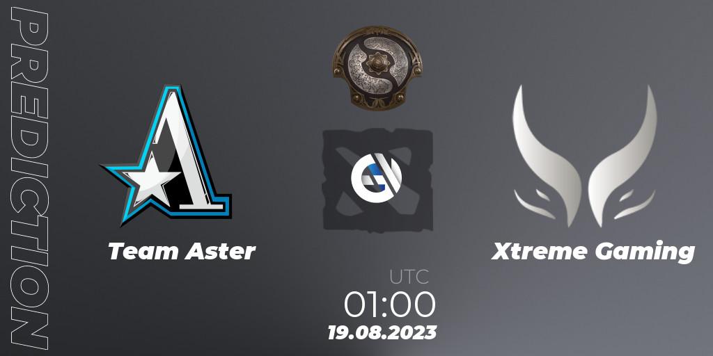 Prognose für das Spiel Team Aster VS Xtreme Gaming. 19.08.23. Dota 2 - The International 2023 - China Qualifier