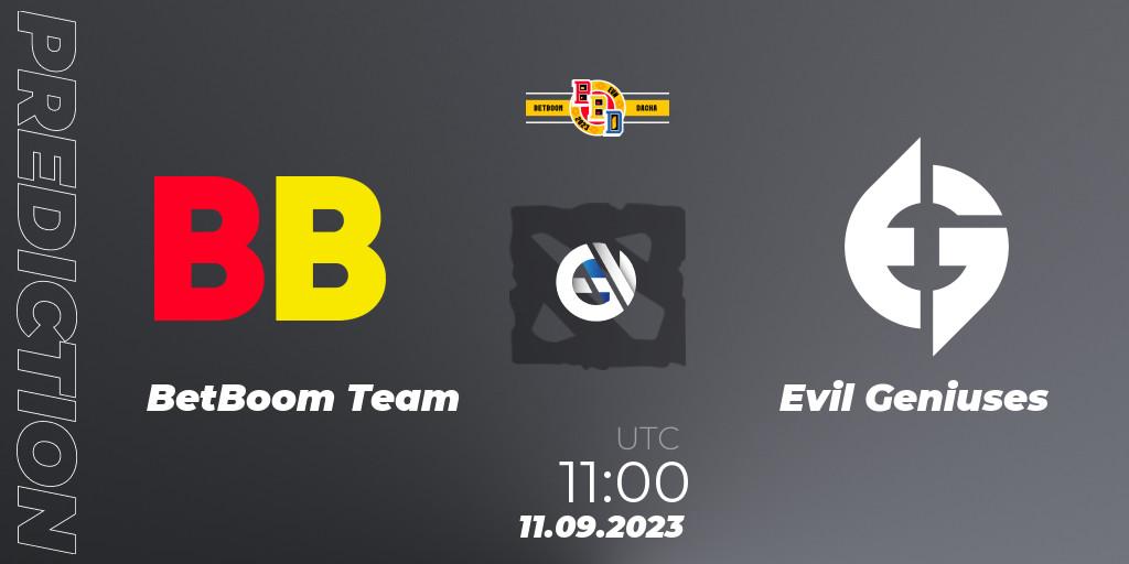 Prognose für das Spiel BetBoom Team VS Evil Geniuses. 11.09.23. Dota 2 - BetBoom Dacha