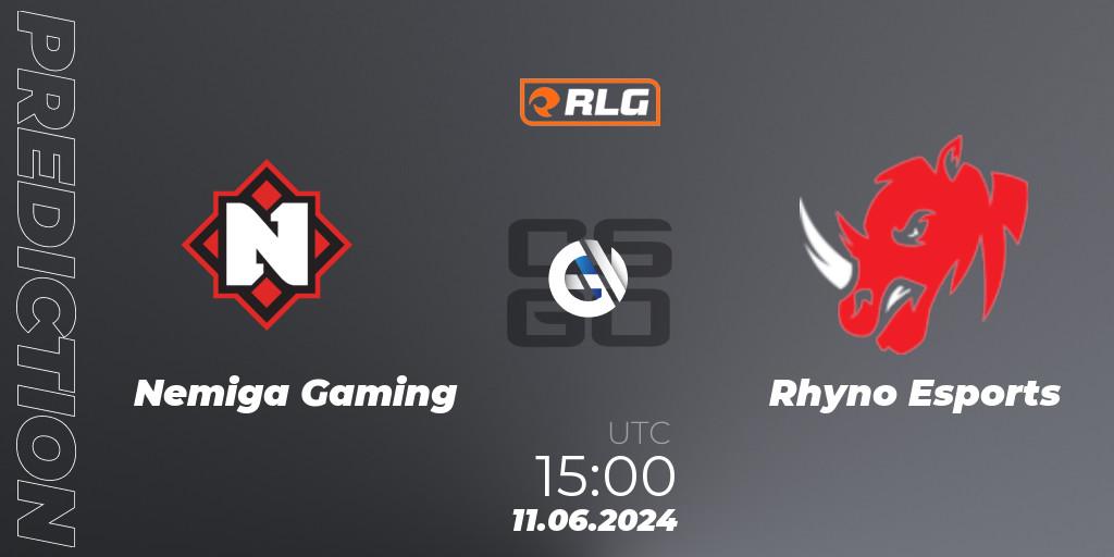 Prognose für das Spiel Nemiga Gaming VS Rhyno Esports. 11.06.2024 at 15:00. Counter-Strike (CS2) - RES European Series #5