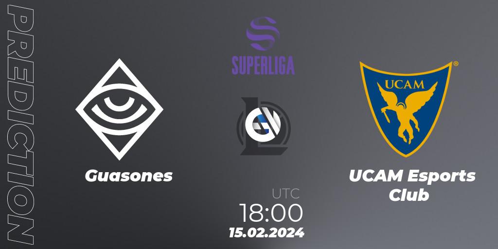 Prognose für das Spiel Guasones VS UCAM Esports Club. 15.02.24. LoL - Superliga Spring 2024 - Group Stage