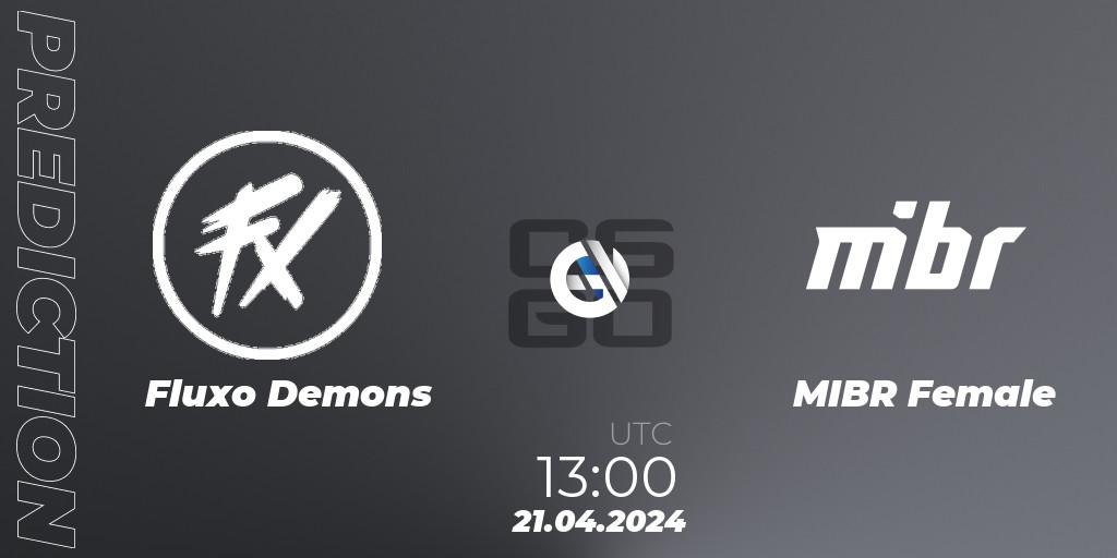 Prognose für das Spiel Fluxo Demons VS MIBR Female. 21.04.24. CS2 (CS:GO) - CBGE Copa Rio 2024
