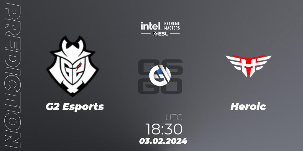 Prognose für das Spiel G2 Esports VS Heroic. 03.02.24. CS2 (CS:GO) - IEM Katowice 2024