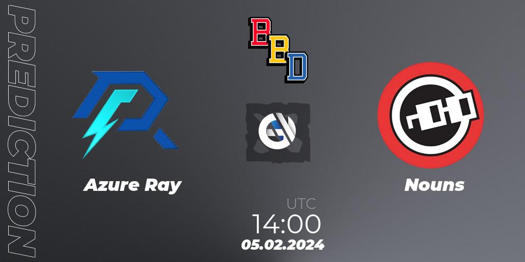 Prognose für das Spiel Azure Ray VS Nouns. 05.02.2024 at 11:34. Dota 2 - BetBoom Dacha Dubai 2024