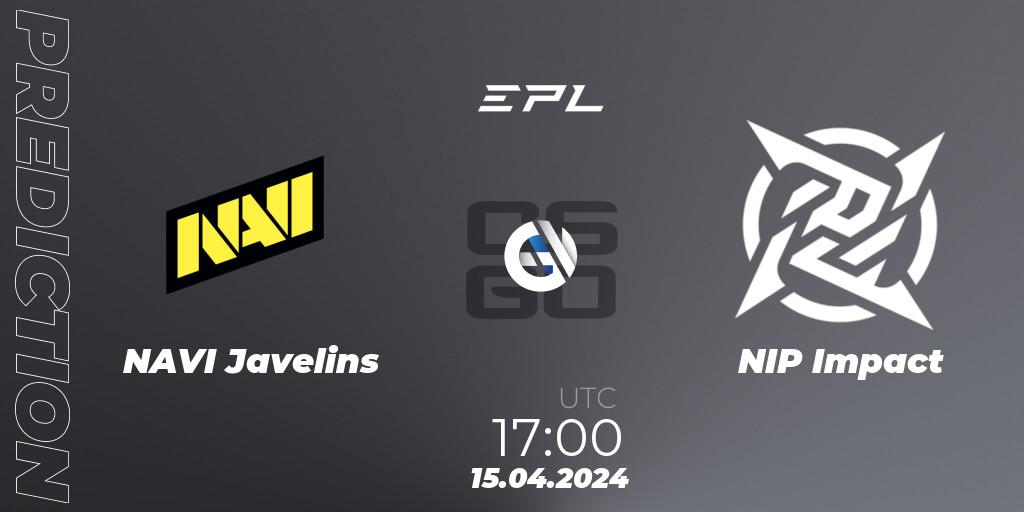 Prognose für das Spiel NAVI Javelins VS NIP Impact. 15.04.24. CS2 (CS:GO) - European Pro League Female Season 1