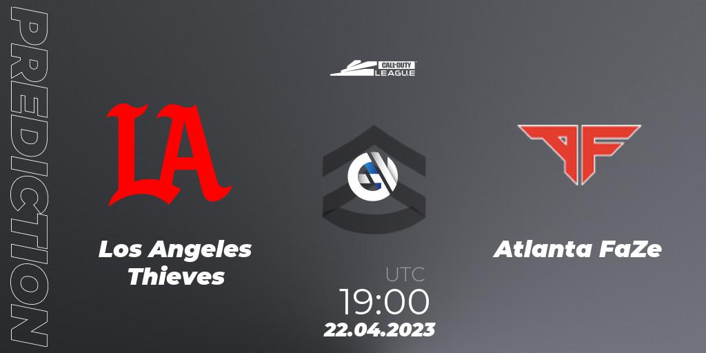 Prognose für das Spiel Los Angeles Thieves VS Atlanta FaZe. 22.04.2023 at 19:00. Call of Duty - Call of Duty League 2023: Stage 4 Major