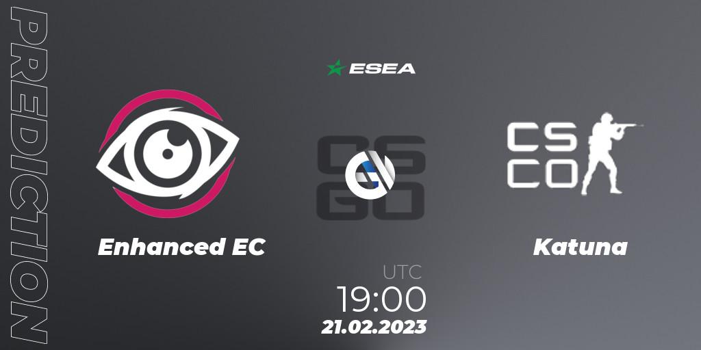 Prognose für das Spiel Enhanced EC VS Tenstar. 21.02.2023 at 19:00. Counter-Strike (CS2) - ESEA Season 44: Advanced Division - Europe