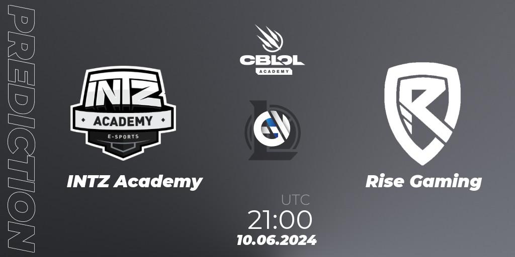 Prognose für das Spiel INTZ Academy VS Rise Gaming. 10.06.2024 at 21:00. LoL - CBLOL Academy 2024