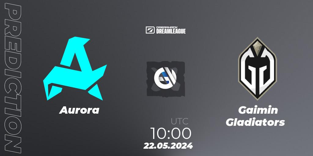 Prognose für das Spiel Aurora VS Gaimin Gladiators. 22.05.2024 at 10:00. Dota 2 - DreamLeague Season 23